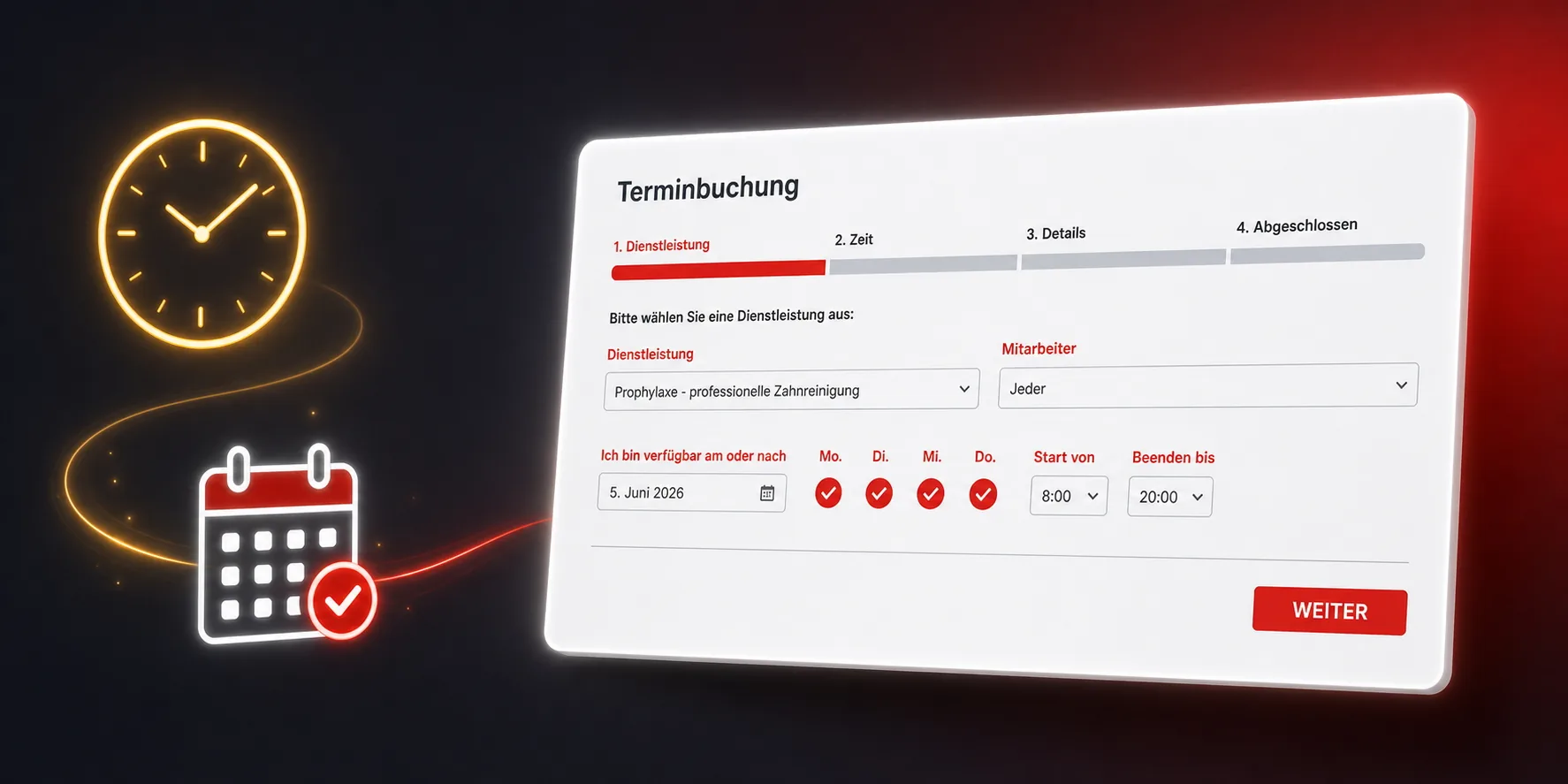 Intelligente In-Office und Online-Terminbuchung für Arzt- und Zahnarztpraxen